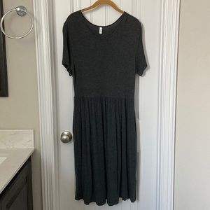 DB Moon Dress with Pockets Size Large Gray EUC